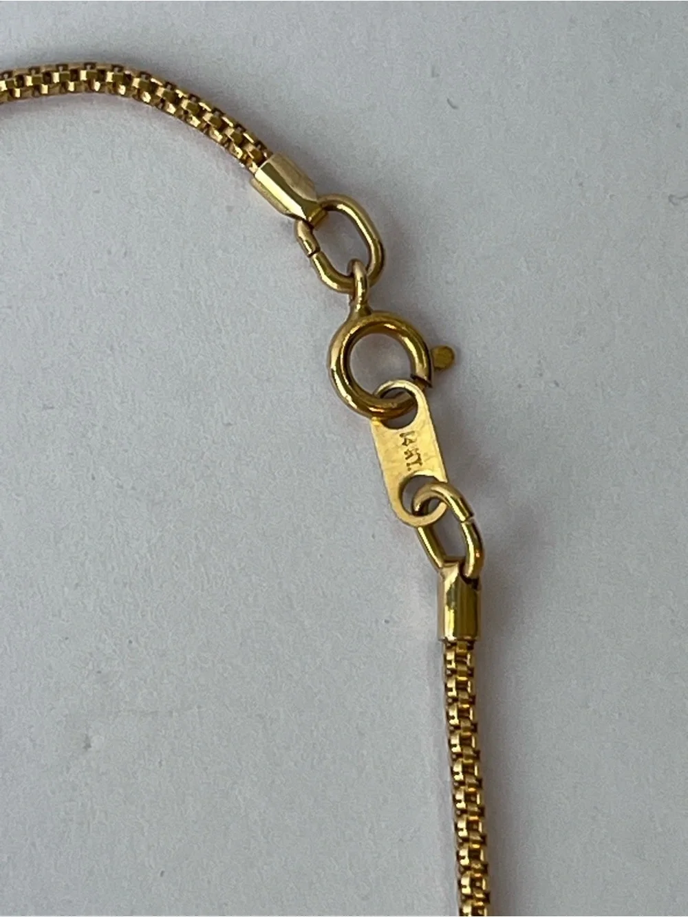 14kt Gold Shih Tzu Puppy Dog Charm on a 14kt Gold Necklace Chain